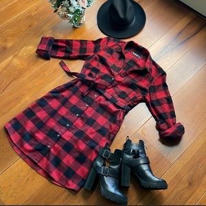 Abercrombie & Fitch Buffalo Plaid Flannel Dress
